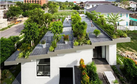 屋頂花園設計中綠化建筑物要求及實景圖